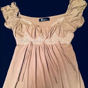 Unique cap sleeve blouse